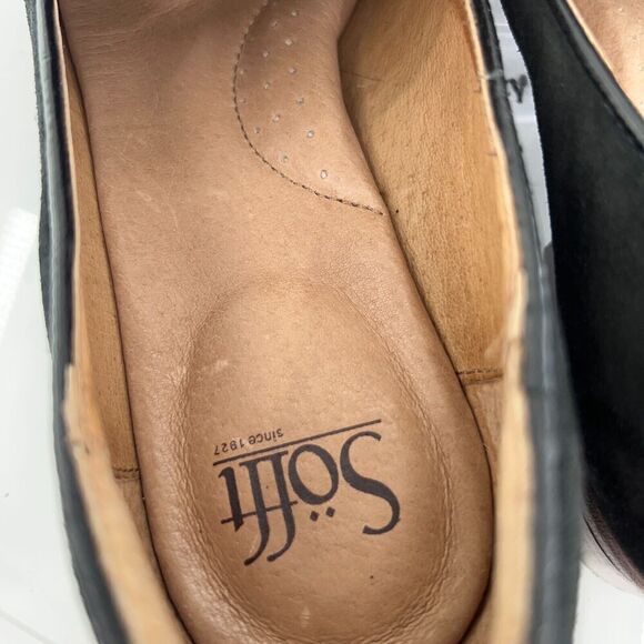 Sofft Women's Severn Shootie Loafer Slip On Boot Size 10 Black Suede Low Heel - Picture 11 of 15